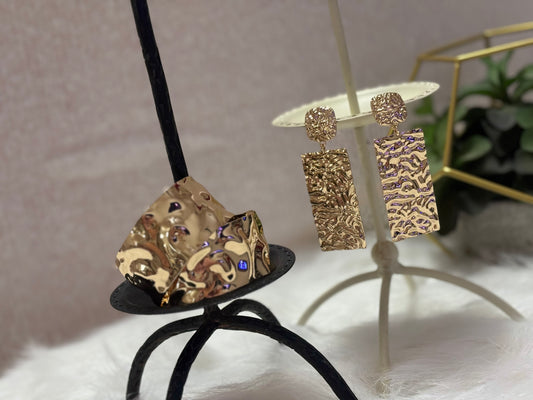 Anastasia Cuff Bracelet & Earrings Set