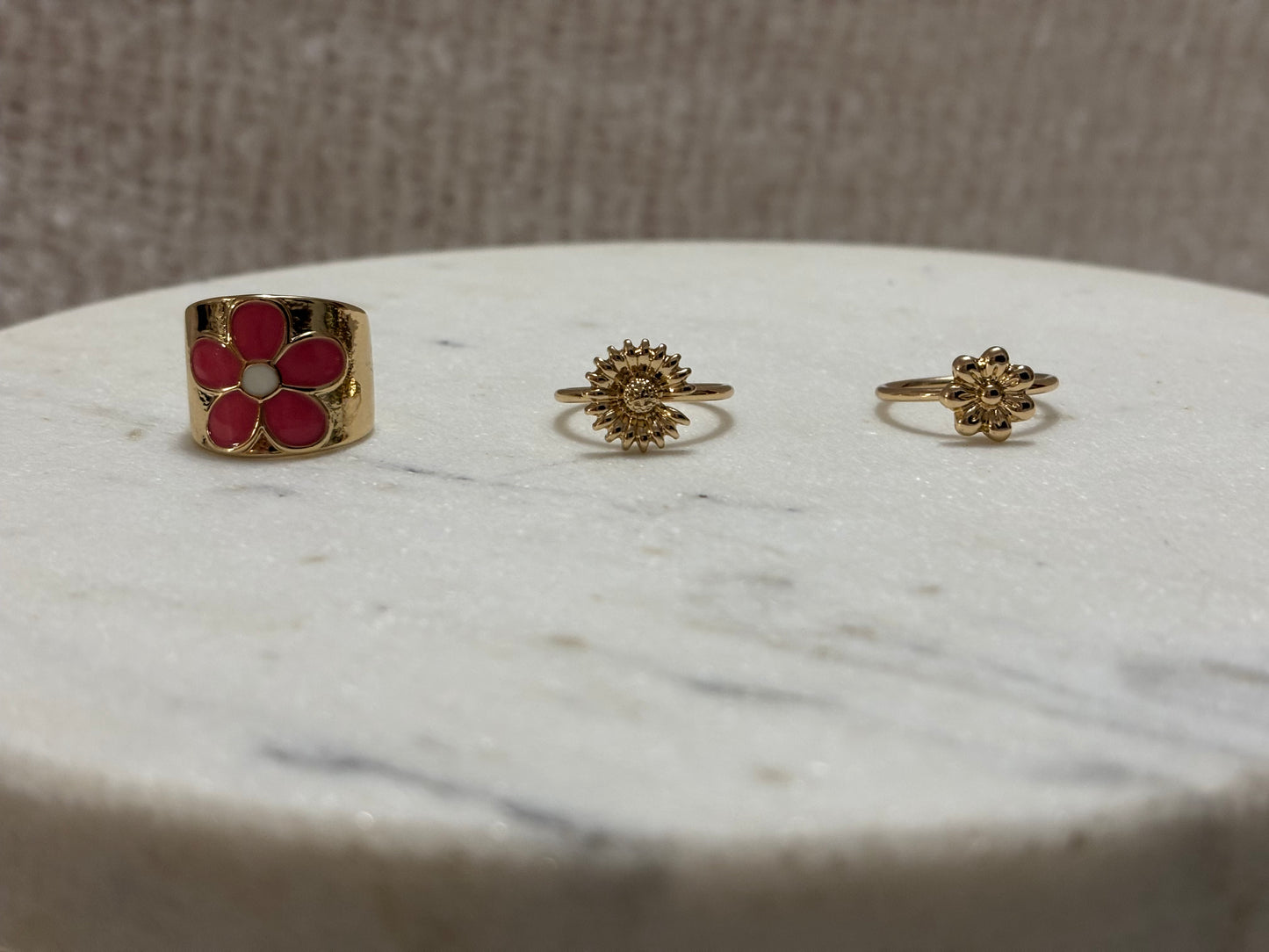 Flowers 3 Set Rings