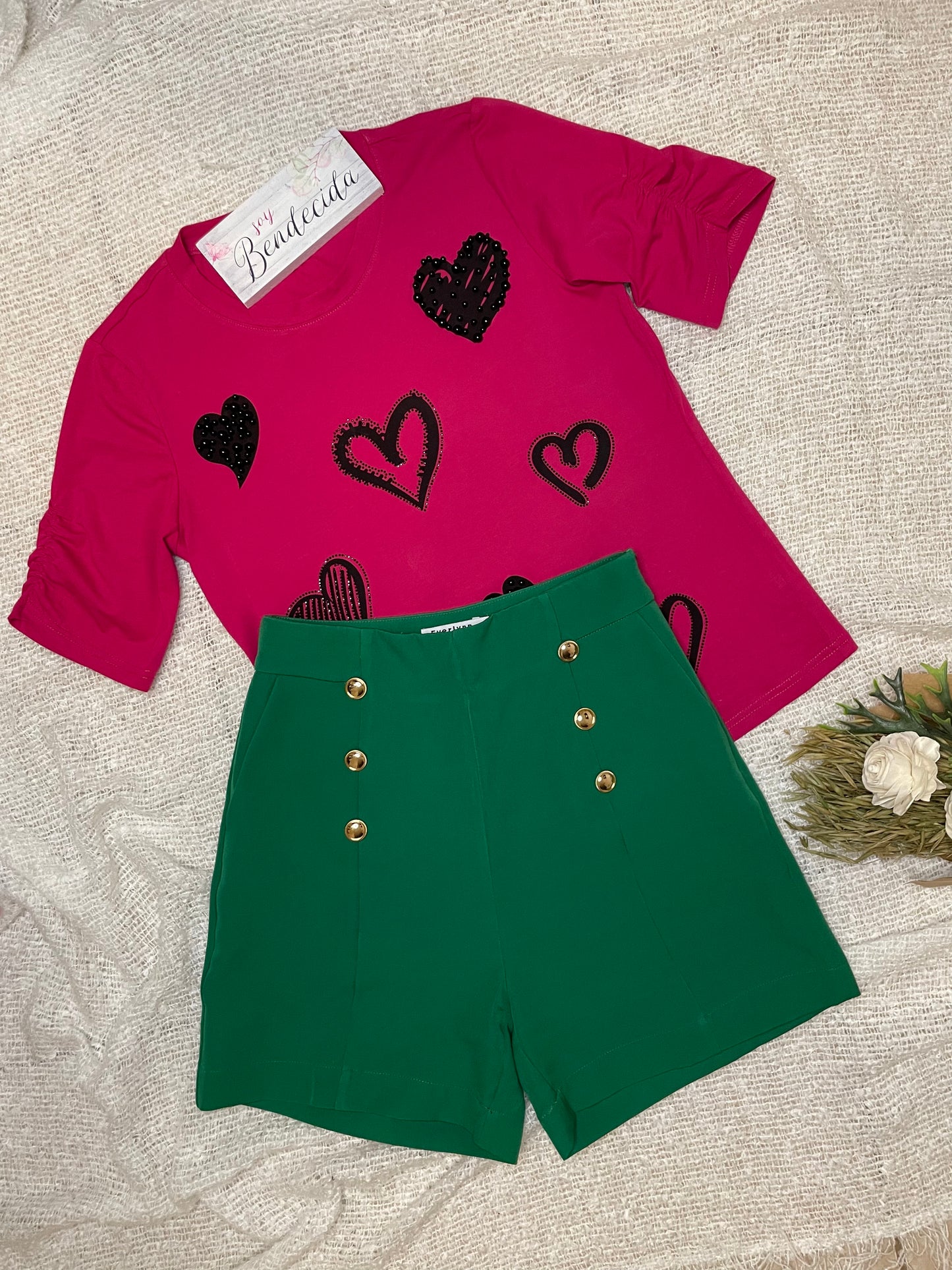 Colette Magenta Heart Top