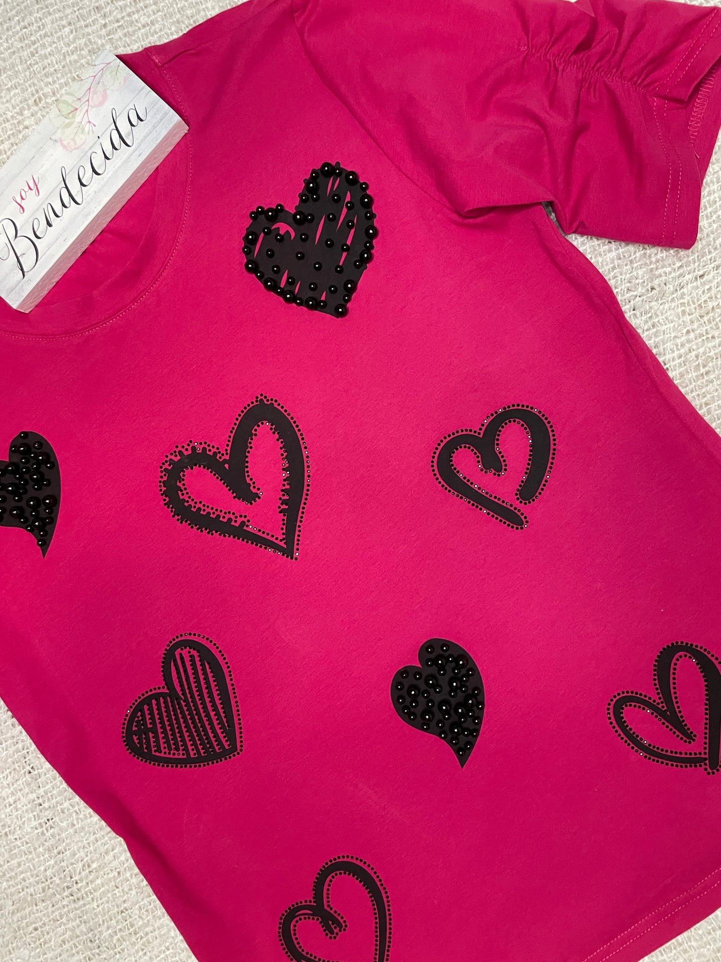 Colette Magenta Heart Top